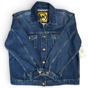 NWT Michael Michael Kors Women’s Denim Jean Jacket Cotton XL Classic Casual
